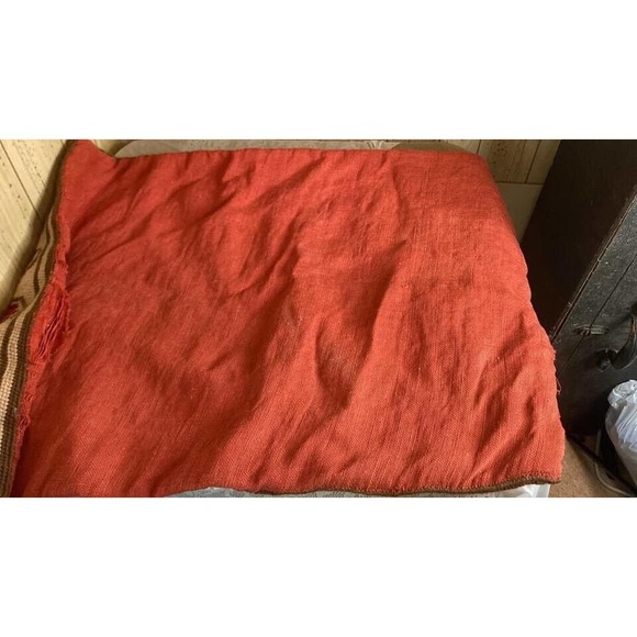 Vintage Handmade Hooked Rag Rug Style Welcome Rug Extra Large 35” X 26” - Picture 5 of 5